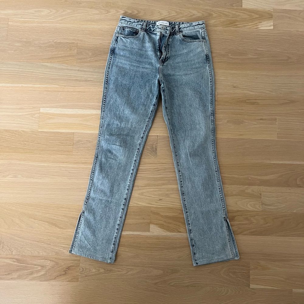 Something navy split jeans